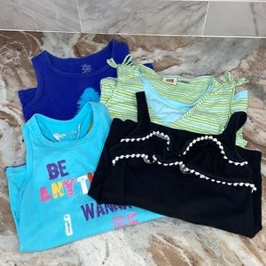 Lot Girls Tank Tops Sleeveless Shirts Childrens Place Gymboree Faded Glory S M